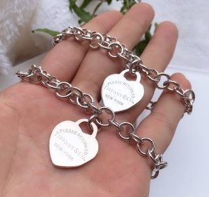 Good price Womens Chain 925 Sterling Silver Bracelet Bangle Heart Charm Fine Jewelry online