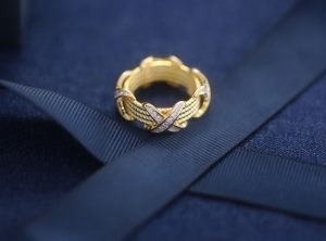 Buy ODM 925 Silver 18K Gold Plated Ring Jewellery Zircon Eternity Band online manufacture
