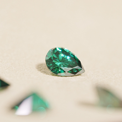 Good price Brilliant Cut Synthetic Loose Moissanite Gemstones Pear Shaped Emerald For Jewelry online