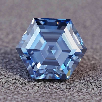 Good price Hexagon Cut Sapphire Grey Loose Moissanite Gemstones Diamond Jewelry online