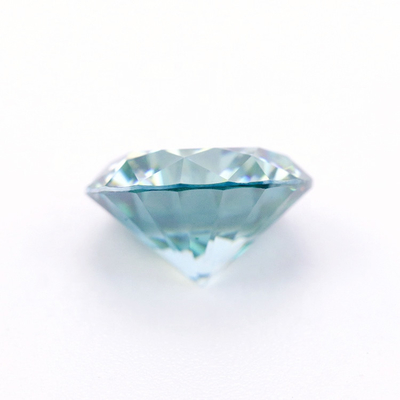 Good price Round Brilliant Cut Silicon Carbide Light Blue Moissanite Lab Created 8mm online