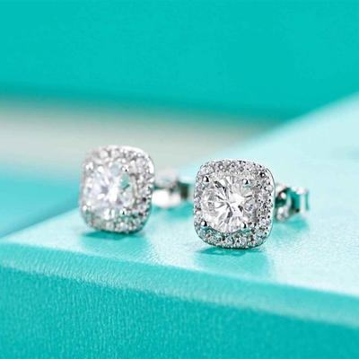 Buy Women Moissanite Hip Hop Jewelry Stud Earring Hip Hop 1 Ct Customized online manufacture