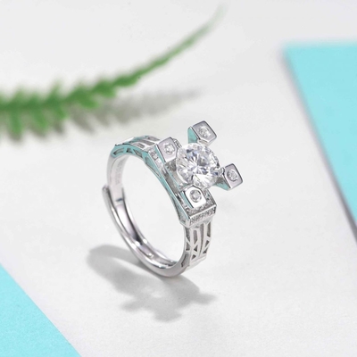 Good price 1ct Engagement Moissanite Jewelry Women Wedding Infinity Ring ODM online
