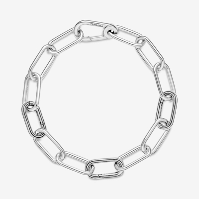 Good price Women's 925 ME Link Chain Sterling Silver Bracelet Bangle With Hook Clasp online