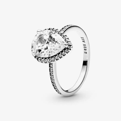 Good price Women's Engagement 925 Sterling Silver Rings 1Carat Moissanite Diamond online