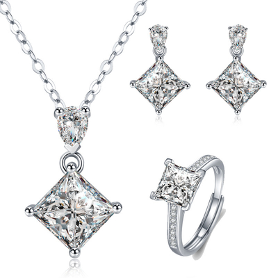 Good price 925silver 1 Carat Diamond Moissanite Pendant Necklace Women Gift online