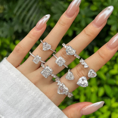 Good price ODM Rhodium Plated 925 Sterling Silver Rings Hypoallergenic online